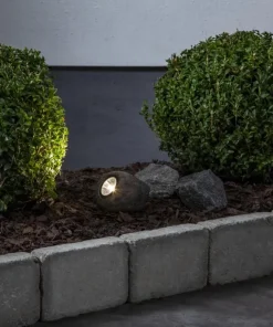 ROCKY Solcells-Spotlight 11cm Grå