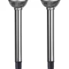 ROMA 2-PACK Solcells-Pollare 28,5cm Rostfritt Stål
