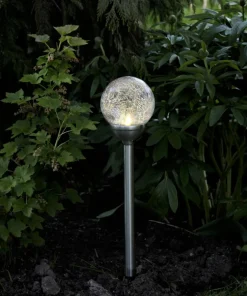 ROMA Solcells-Pollare 45cm Rostfritt Stål
