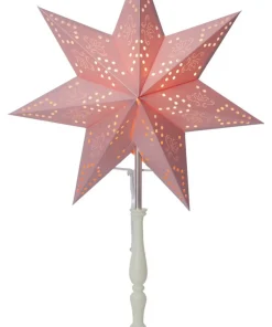 ROMANTIC Stjärna på fot 55cm Rosa