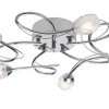 ROSE Plafond 53cm Krom/Frostat glas