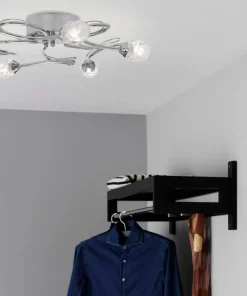 ROSE Plafond 53cm Krom/Frostat glas