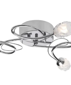 ROSE Plafond 51cm Krom/Frostat glas