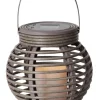 ROTANG Solcells-Lykta 16cm Grå