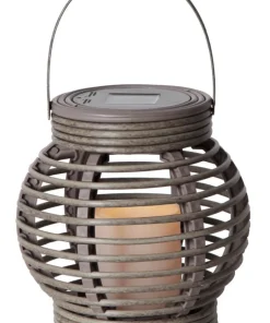 ROTANG Solcells-Lykta 16cm Grå