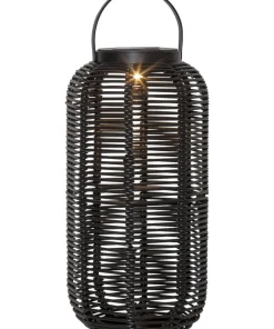 RUNDA Solcellslykta 30cm Svart
