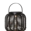 RUNDA Solcellslykta 15cm Svart