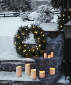 RUSSIAN PINE Krans 50cm 30LED IP44 Grön