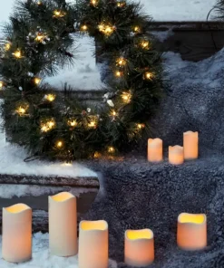 RUSSIAN PINE Krans 50cm 30LED IP44 Grön