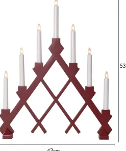 Rut Ljusstake 53cm Röd