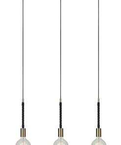 SADDLE Taklampa 3L 68cm Mässing/Svart