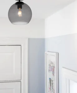 SALLE Plafond 23cm Svart/Rökfärgad