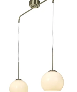 SALLE Takpendel 2a 820mm Antikmässing/vit