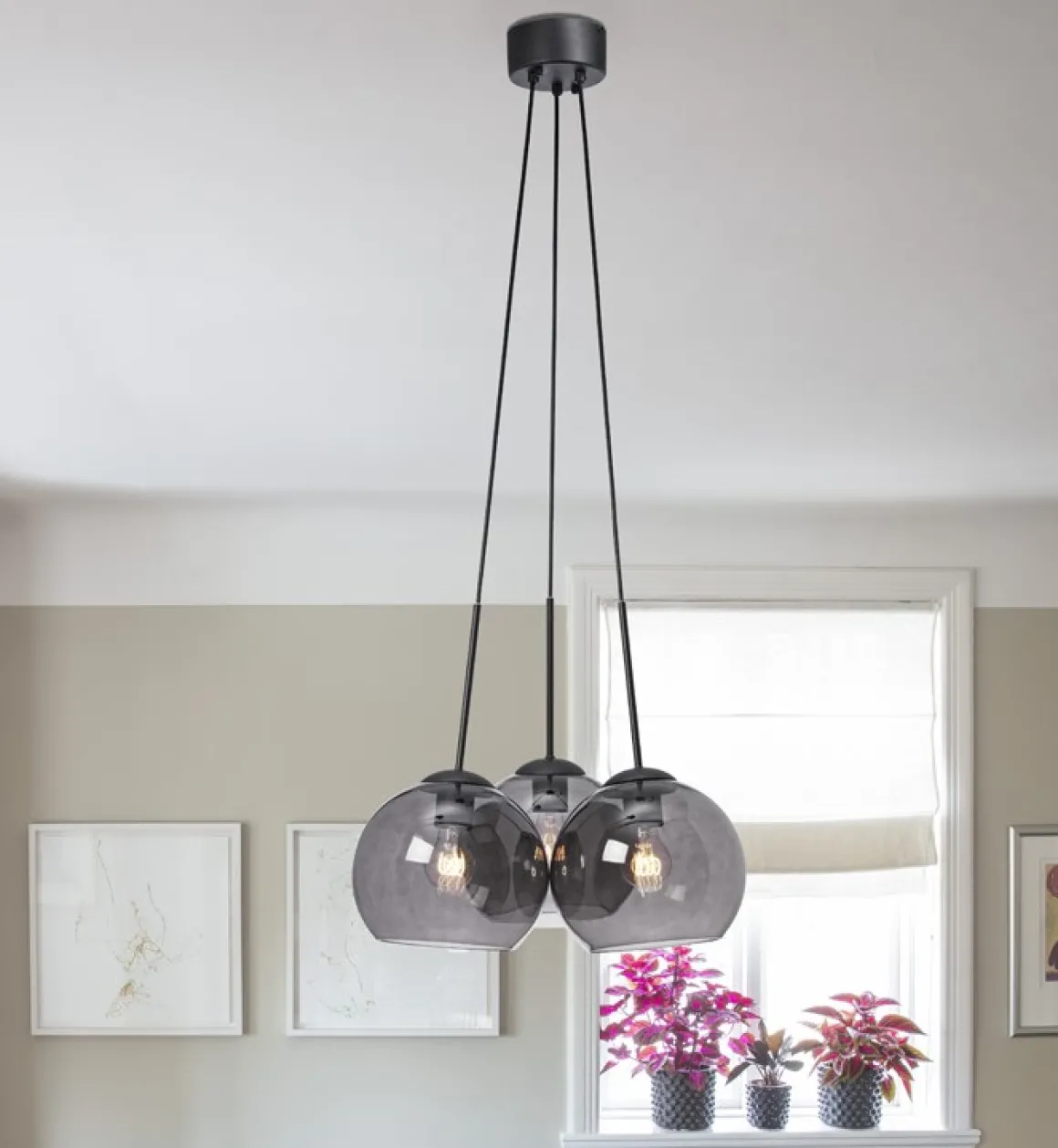 SALLE Takpendel 3a 450mm Svart/Rökfärgad