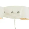 SANDNES Vägglampa Dubbel 32cm Vit