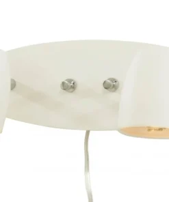 SANDNES Vägglampa Dubbel 32cm Vit