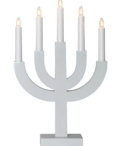 SELMA Träljusstake 25cm Grå