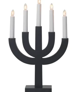 SELMA Träljusstake 25cm Grafitgrå