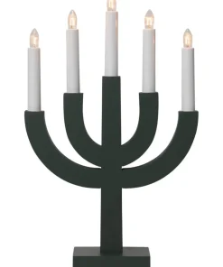 SELMA Träljusstake 25cm Grön