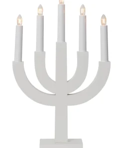 SELMA Träljusstake 25cm Vit