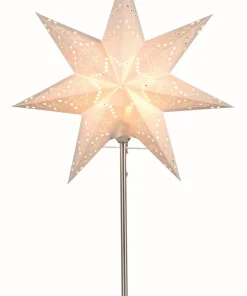 Sensy Stjärna på fot 55cm Vit