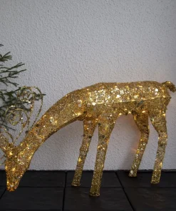 SEQUINI REN Utedekoration 55cm 96LED IP44 Guld
