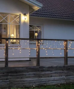 SERIE LED Istappsslinga Crispy Ice White 960L 23,9m Svart