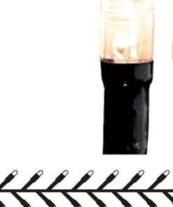 SERIE LED Ljusslinga Crispy Ice White 180L 3,6m Svart