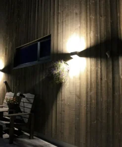 SÖGNE Vägglampa Ute 15cm Svart IP54