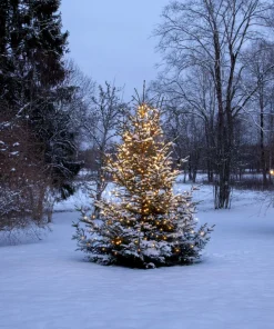SHINY WARMWHITE Julgransbelysning 200cm 360LED Varmvit/Grön IP44
