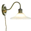 SILVIA Vägglampa 29cm Antik/Opalvit