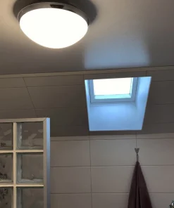SIRACUSA LED-Plafond Bad 28,4cm Krom/Vit IP44