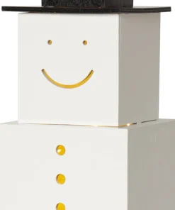SNOWMAN Dekorationsfigur Batteri 29,5cm Vit