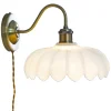 SOFIA Vägglampa 25cm Antik/Opalvit