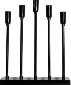 SOFT CHRISTMAS Ljusstake 5L Top 34cm Svart