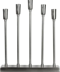 SOFT CHRISTMAS Ljusstake 5L Top 34cm Krom
