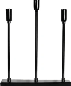 SOFT CHRISTMAS Ljusstake 3L 34cm Svart