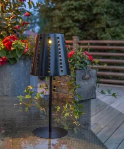 SOLA Solcellslampa 35cm Svart