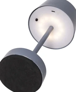 SOLEI Solcellslykta/USB 26,5cm Blå
