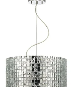 SPEGELMOSAIK Takpendel 40cm Krom
