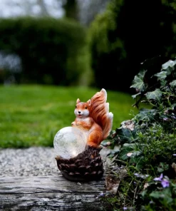 SQUIRREL Solcells-Dekoration 16,5cm Flerfärgad