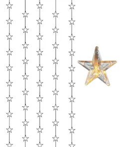 STAR CURTAIN Ljusgardin Batteri 2m 50LED Varmvit/Transparent