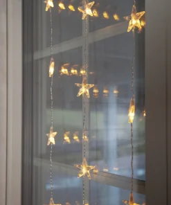 STAR CURTAIN Ljusgardin 1,2m 30LED Varmvit/Klar