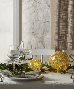 STAR FALL Glasdekoration Batteri 15cm Guld
