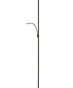 STOCKHOLM Golvlampa LED-Uplight Dimbar 184cm Svart