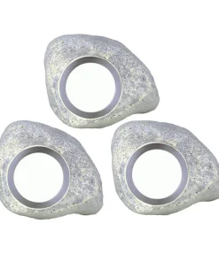 STONELIGHT 3-Pack Dekorationssten 10cm Grå 12V IP44