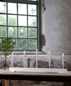 STORM RAK Träljusstake 89cm Vit