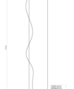 STRICT Taklampa Rak 64cm Svart