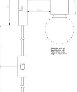 STRICT Vägglampa 13,5cm Matt Mässing