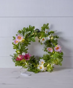 SUMMER Krans 30cm 15LED Grön Batteri